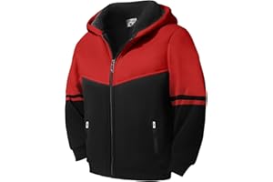 LLdress Boys Hoodie Kids Fleece Sherpa Lined Jacket Youth Zip Up Heavyweight Hooded Sweatshirt Teen Winter Warm Coat