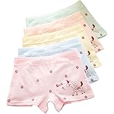 ZHTEAPR Little Kids Girls Underwear Toddler Soft Cotton Boxer Briefs Panties Cute Pattern Boyshorts (2-11years)