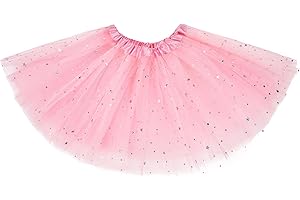 AMERICAN TRENDS Tutu Skirt Girls 3 Layers Sparkle Tulle Skirt Ballet Dance Dress Princess Skirt for Toddler Girls