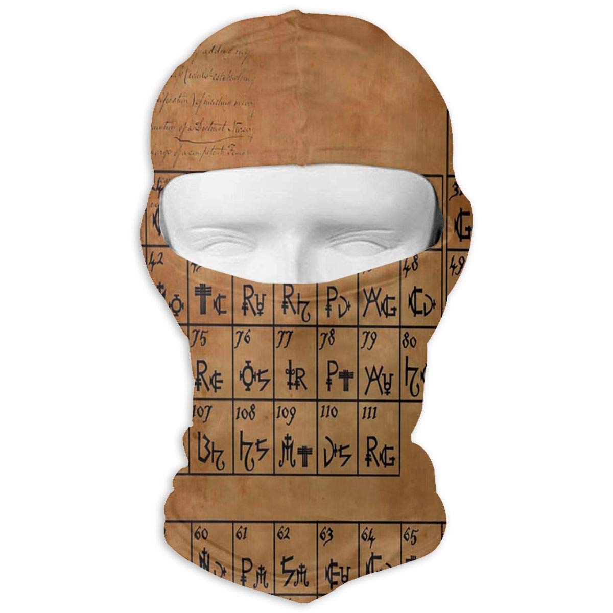 Periodic Table Of Chemical Elements Outdoor Cycling Mask
