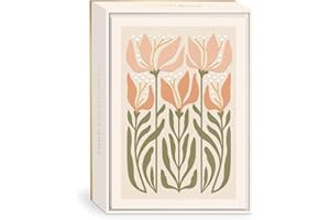 Lady Jayne All Occasion Blank Boxed Note Cards, with Gold-Foil Lined Envelopes and Embossed Details – 5” x 3.5” each, Set of 12 Cards – Flower Market Lily (80911)