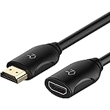 Rankie HDMI Extension Cable, High Speed HDMI Extension Cable Male to Female with Ethernet, 0,9 m
