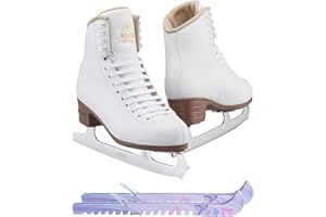 SKATE GURU Jackson Ultima Figure Ice Skates for Women and Girls Bundle with Bag and/or Guardog Skate Guards