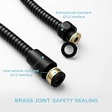 OFFO Shower Hose Stainless Steel Anti-Kink 1.5m Matte Black view 3