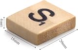 Coloch 1000PCS Wood Letter Tiles A-Z Spelling Games Phonics DIY Crafts Natural view 2