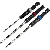 MIP RC Hex Bit Set and Tool Kit 9612 (1.5mm, 2.0mm, 2.5mm) &ndash; Hex Head Allen Wrench Drill Tools and Tool Bits for Screwdrivers, Electric Screwguns, and Power Drills For RC Cars - Made in USA