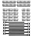 24 Pieces Set = 24-pin x 4,8Pn x 12,6-pin x 8 Cable Comb for 3 mm Cable Gesleeved Up To 3.4 mm/0.13inch Black(10 pack Zip Ties for Secure Wires),CM308