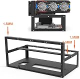HWGING 6 GPU Mining Rig Frame Stackable Stainless Steel Miner Computer Rack view 3