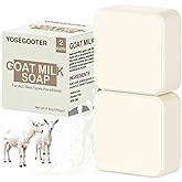 YOSEGOOTER Goats Milk Bar Soap, Natural Face&Body Bath Moisturizing Soap Bar, Gentle on Sensitive Skin Formula, For All Skin Types Men&Women, 2 PACKS