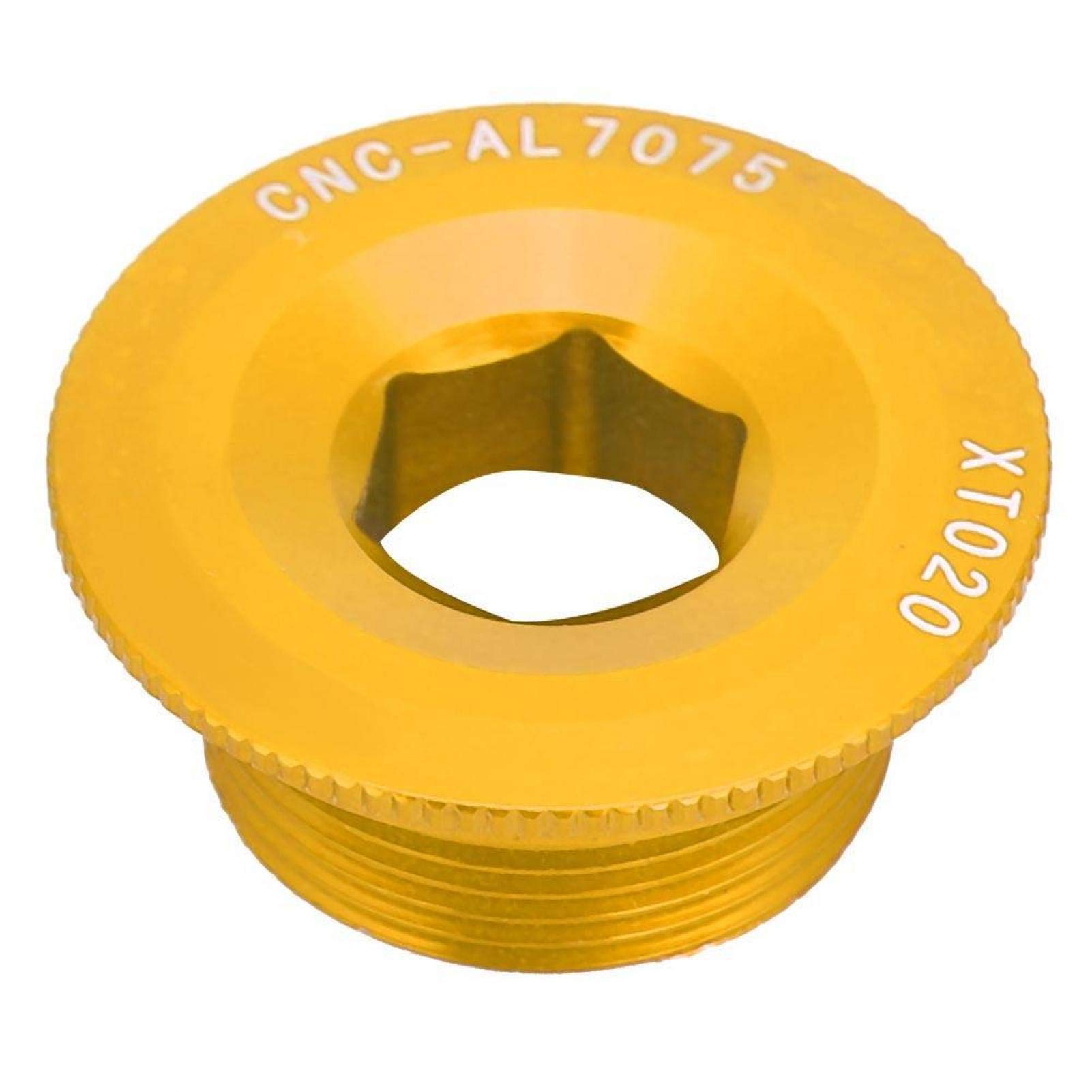 Bike Crank Bolts Aluminum Alloy Crank Cap Plate Crank Cover Bicycle Crankset Screw Cap 20mm(gold)