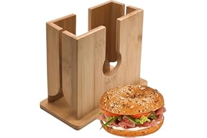 Easy Clean Bagel Cutting Board - Safe Anti-Slip Effortless Holder Boards | Large Bagels Slicer Cutter for Home Coffee Shop Re