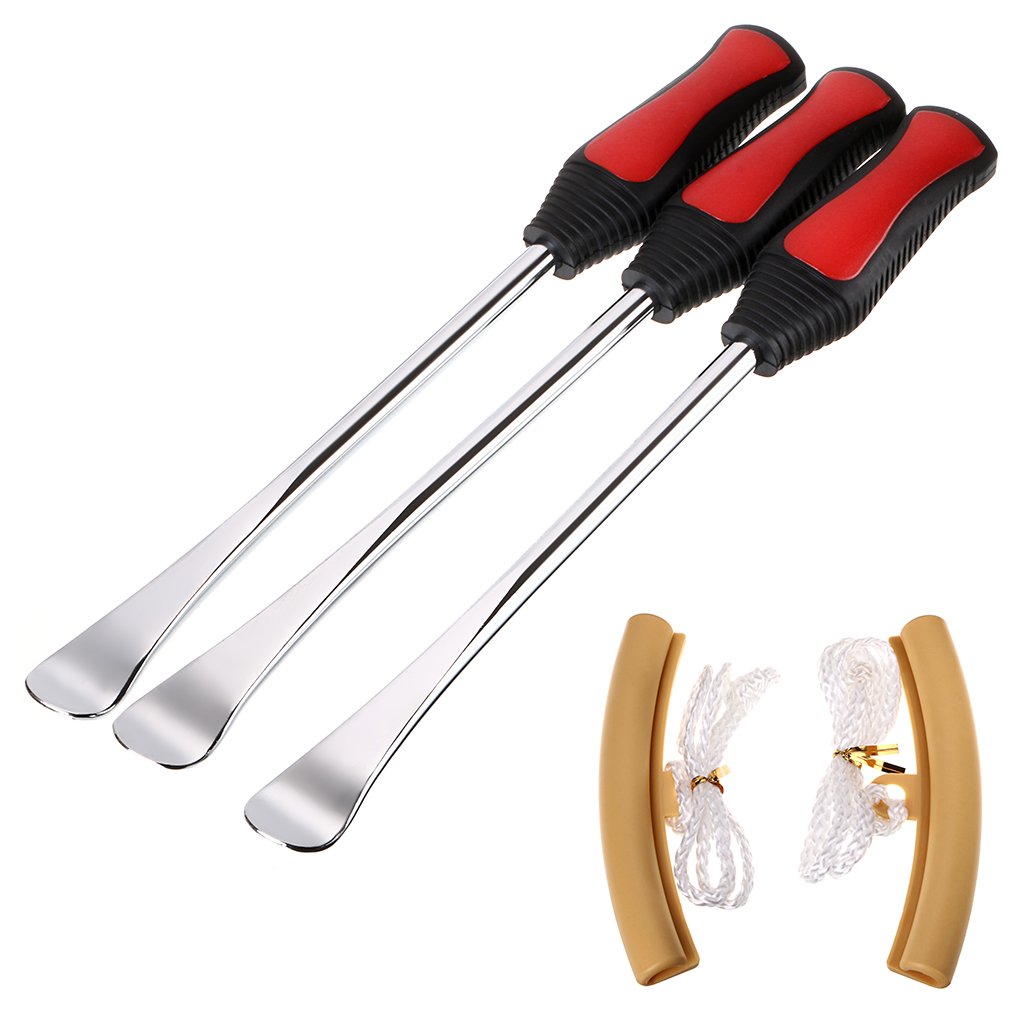 BTSKY Tire Levers Spoon Set 3 Tire Lever Tool Spoon + 2 Wheel Rim
