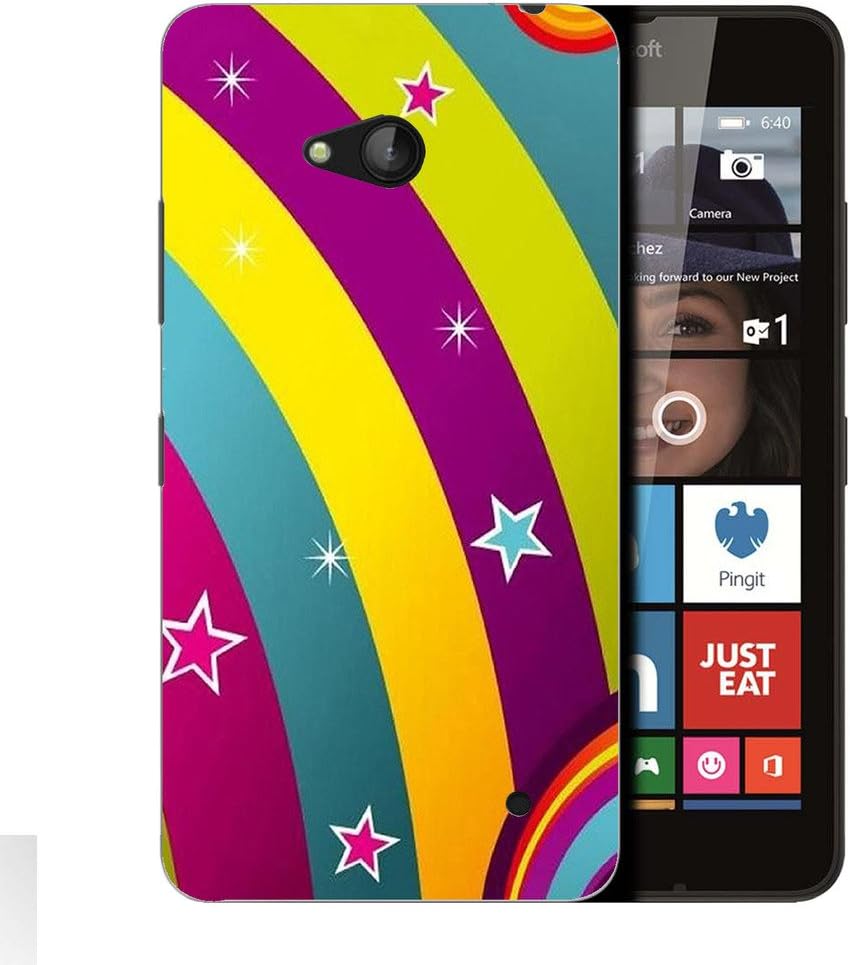 Carcasa rígida de diseño de estrellas de funda para Nokia Lumia 640