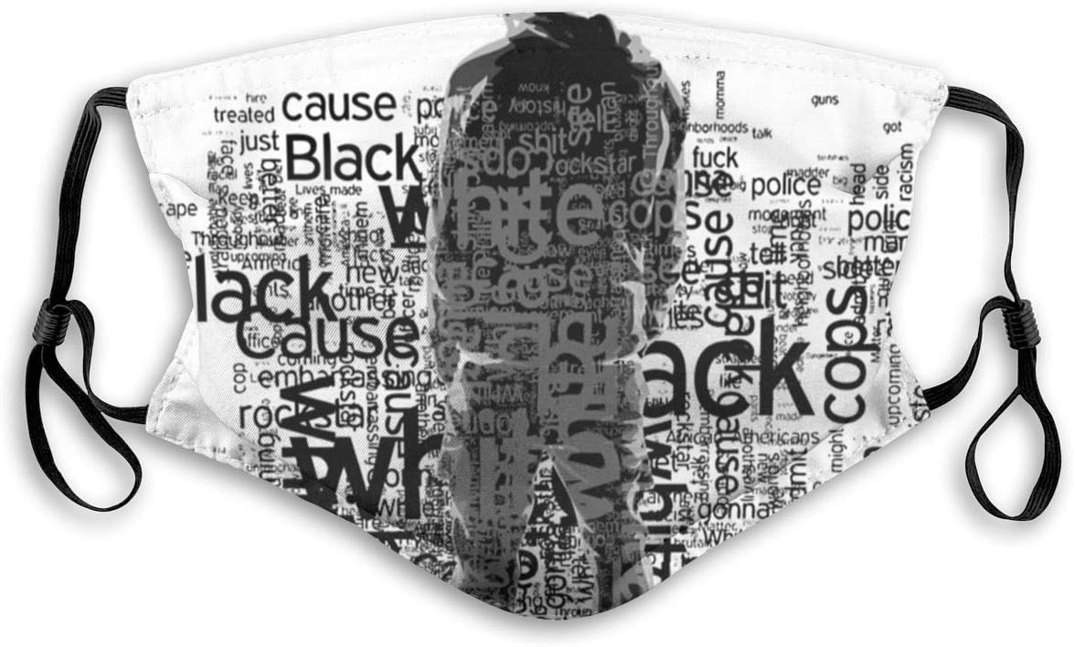 Allenada Dust Mask Untouchable, T-Shirt, Eminem Revival Album, Word Cloud Mouth Mask with Filters Face Masks for Kids/Adults