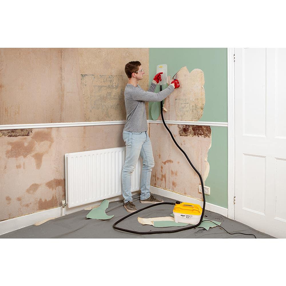 WAGNER Dampftapetenablöser SteamForce, Behälter 4 l, Dampfzeit max. 70 min, Gelb, Weiss, 3,7 m Schlauch, 2.000 W, 230 V 5