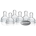 Medela Slow-Flow Wide Base Nipples for 0-4 Months (2 Packs of 3)