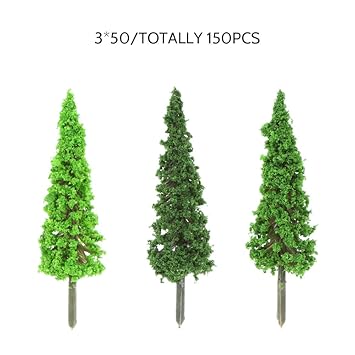 Buy Kkmoon 150pcs Mini Architectural Plastic Green Trees Scale