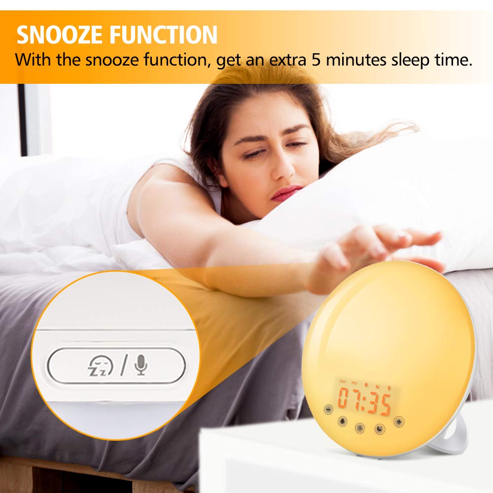 Clock Alarm Clock, Alarm Light Up Wake SOLMORE Light Bedroom Adults