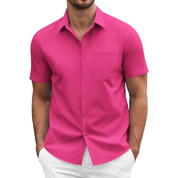 men's rose gold dress shirt Men's Rose Pink Long Sleeve Dress Shirt 16 36/37 / Rose Pink main image 1