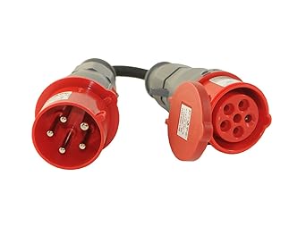 CEE Adapter 32A/400V Stecker auf CEE 16A/400V Kupplung 5-polig 5x2,5mm