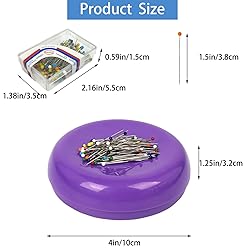 Hilltian Magnetic Pin Cushion with 100 Plastic Head
