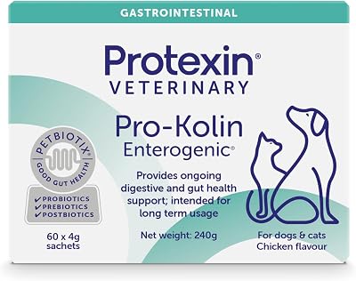 Protexin Pro-Kolin Enterogenic Gut Health Sachets for Cats & Dogs 60