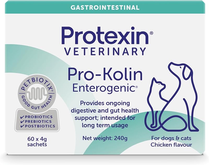 Protexin Pro-Kolin Enterogenic Gut Health Sachets for Cats & Dogs 60