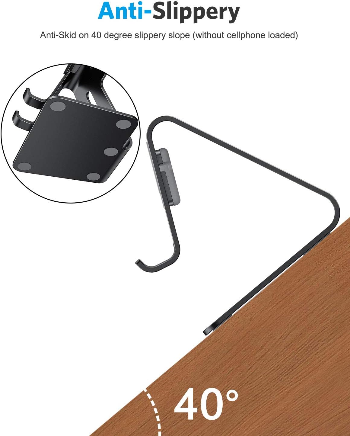 Apple Watch Stand, OMOTON 2 in 1 Universal Desktop Stand Holder for iPhone and Apple Watch Series 6/5/4/3/2/1 and Apple Watch SE (Both 38mm/40mm/42mm/44mm) (Black)