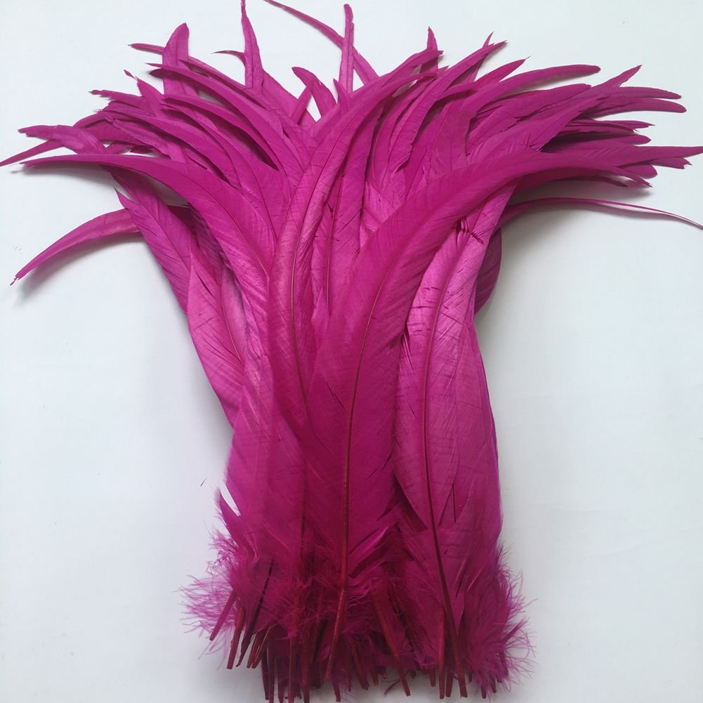 Sowder Fushia Rooster Coque Tail Feathers 16-18inch Lengh Pack of 20