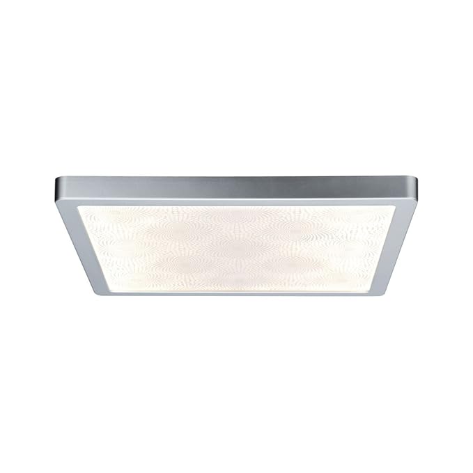 Paulmann 70689 Aufbaupanel LED Ivy eckig Deckenleuchte 20W Licht 2700K Warmweiß LED Panel Chrom matt IP44 spritzwassergeschüt