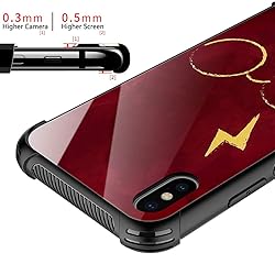 CARLOCA Compatible with iPhone Xs Case,Glass Flash