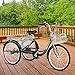 Goplus Adult Tricycle Trike Cruise Bike Three-Wheeled Bicycle with Large Size Basket for Recreation, Shopping, Exercise Men’s Women’s Bike (Black, 26″ Wheel)thumb 2
