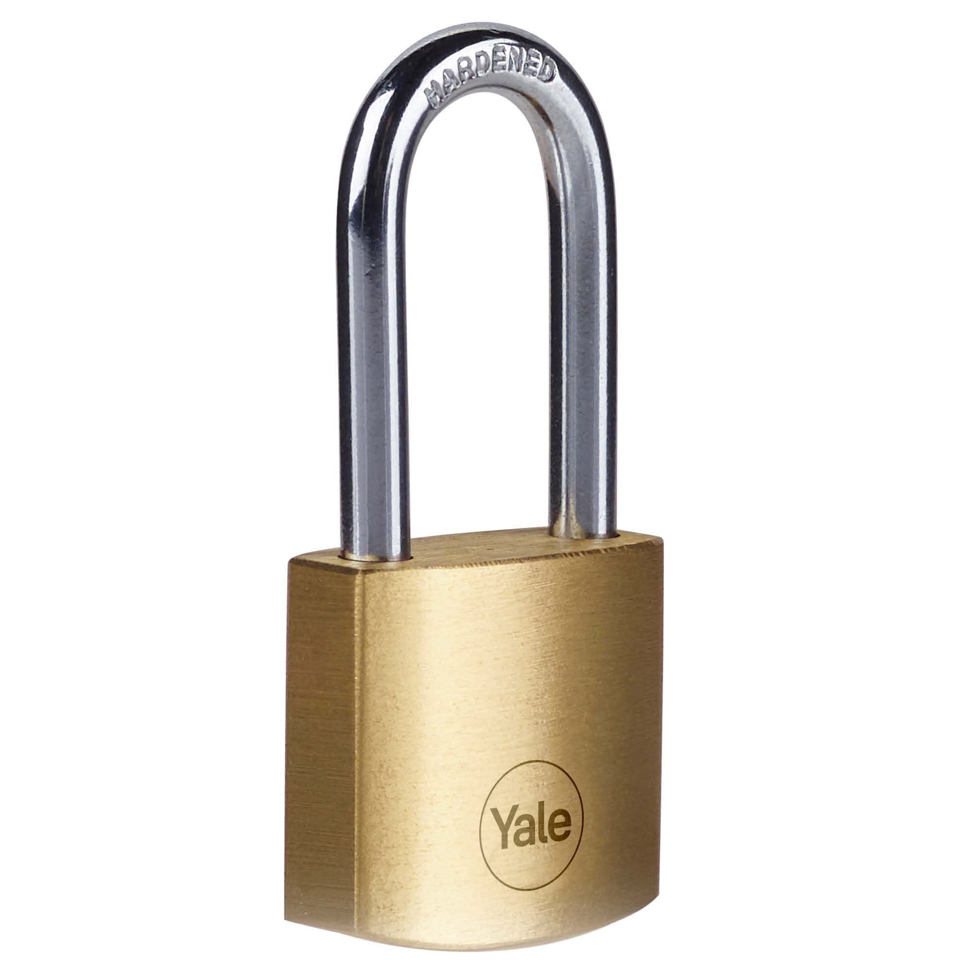Yale Y110B/40/140/1 Brass Safety Padlock Brass 40mm Long Arc Y110B Blister — image 1