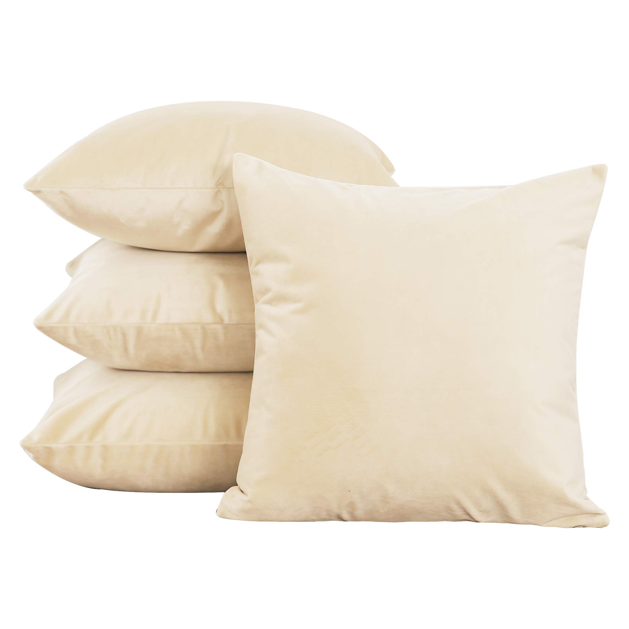 Deconovo Decorative Solid Velvet Square Throw Pillow ...