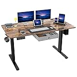 DUMOS 55 Inch Electric Standing Desk with Storage