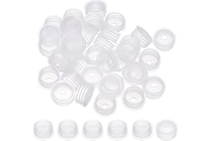 PATIKIL Suit for 18mm Plastic Bottle Adapter, 36 Pcs Press-in Bottle Plug with Hole Plastic Dispenser Cap Laboratory Stoppers