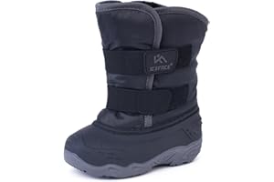 ICEFACE Kid snow boots Boys and girls winter boots Waterproof Outdoor Warm Faux Fur Lined boot