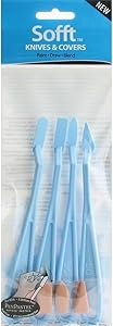Panpastel Sofft Knives W/8 Covers #1 Round, #2 Flat, #3 Oval & #4 Point, Blue