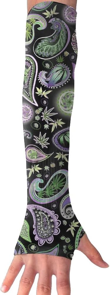 Huadduo Cannabis Leaf Pink UV Protection Compression /& Cooling Arm Sleeves for Cycling//Golf//Basketball//Other Sports