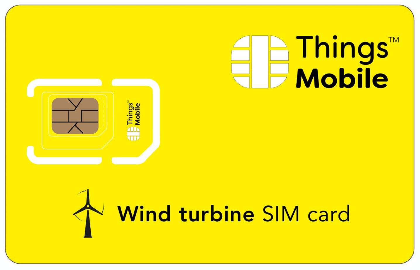 SIM Card for Wind Farm - Things Mobile - with Global Coverage and Multi-Operator Network GSM/2G/3G/4G LTE, No Fixed Costs, No Expiration and Competitive Fees, with 10 € Credit Included