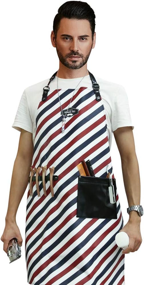 MENS GROOMING BARBER PRO Barber Apron Adjustable Tool Apron with Tool