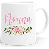 Waldeal Nonna Coffee Mug, Nonna Gifts from Grandkids, Birthday Gifts for for Grandma, 11 oz White