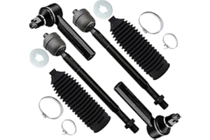 SCITOO 6pcs Front Suspension Kit Inner Tie Rod End Outer Tie Rod End Steering Rack Boot fit for Toyota for Tacoma 2005-2018