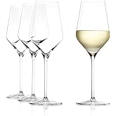 Stölzle Lausitz White Wine Glasses Quatrophil Set of 4, 13 3/4 oz – Premium Wine Glasses Ideal for White Wine & Aperitifs – Elegant Crystal Glass Goblet, Dishwasher Safe & Made in Germany