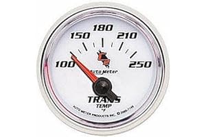 Auto Meter 7149 C2 2-1/16" 100-250 F Short Sweep Electric Transmission Temperature Gauge