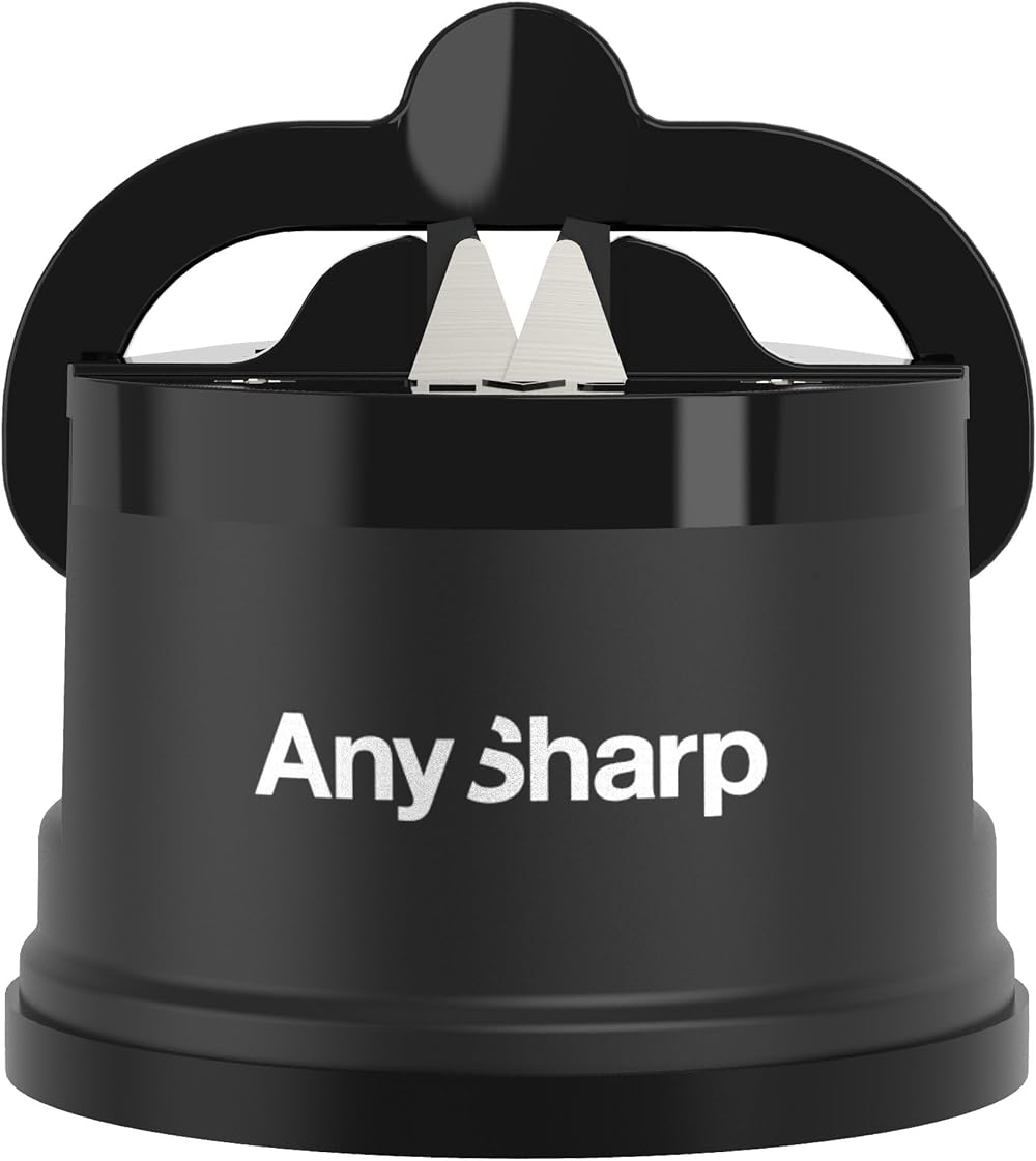 AnySharp Knife Sharpener Hands-Free PowerGrip Suction 20° Angled