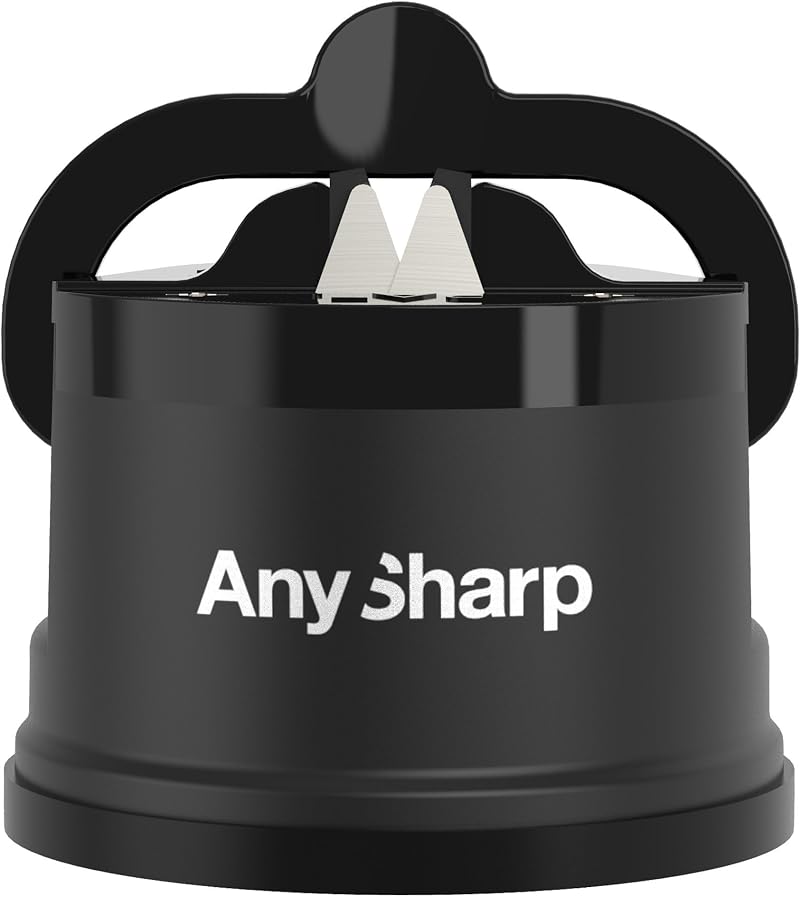 AnySharp Knife Sharpener Hands-Free PowerGrip Suction 20° Angled