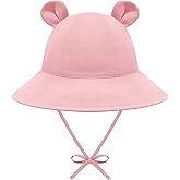 Baby Sun Hat Toddler Hats for Boys Girls Infant Sun Hat Baby Girl Hats with Bear Ears Wide Brim UPF 50+ Beach Hat