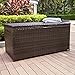 Crosley Furniture Palm Harbor Wicker Outdoor Storage Box for Patio Furniture Cushions and Pool Floats, Brown