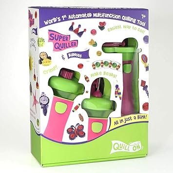 Imagi Make Quill On Super Fun Craft Motorized Multi-Function Quilling Tool and Buddies to Coil, Crimp or Make Beads for Beginners-Experts